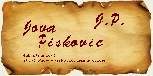 Jova Pisković vizit kartica